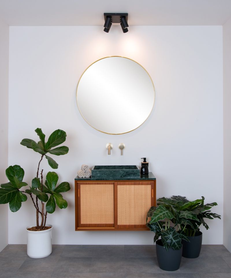 Lucide TAYLOR - Stropné bodové svietidlo Kúpeľňa - LED Dim to warm - GU10 - 4x5W 2200K/3000K - IP44 - Black